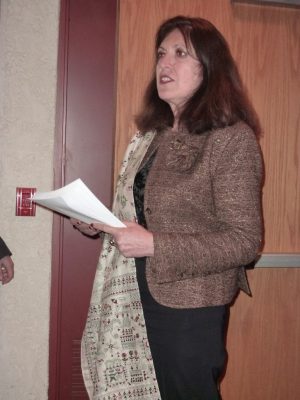 Lilla Szabó welcoming the guests