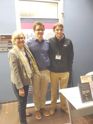 Book exhibit by Helena History Press. Katalin Kádár Lynn with student assistants Sebi Sándor and Mark Garger