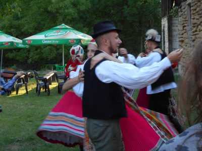 Dancing follows