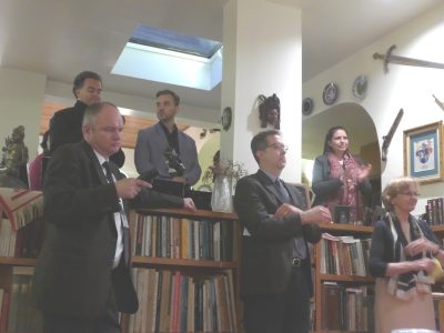 From L-R: Zsolt Molnár, Attila Sohár, Mátyás Mervay, Jay Dwyer of Duquesne U., Gabriella Hermann, Klára Papp.